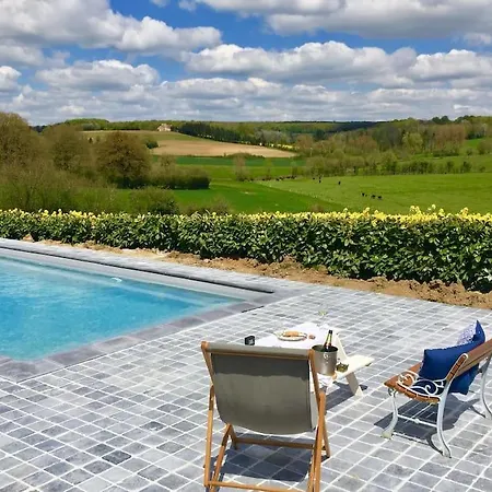 Vila Magnifique Longere Du Perche Avec Vue Panoramique Et Piscine Pour 9 Personnes *