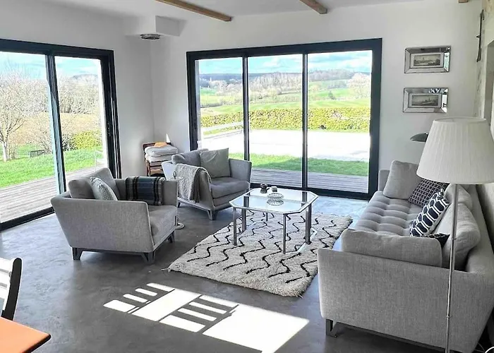 Magnifique Longere Du Perche Avec Vue Panoramique Et Piscine Pour 9 Personnes *