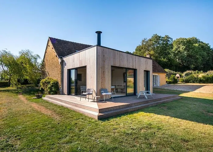 Magnifique Longere Du Perche Avec Vue Panoramique Et Piscine Pour 9 Personnes * Le Gue-de-la-Chaine